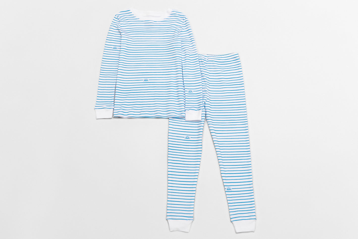 Blue Stripes Organic Cotton Pajama Set