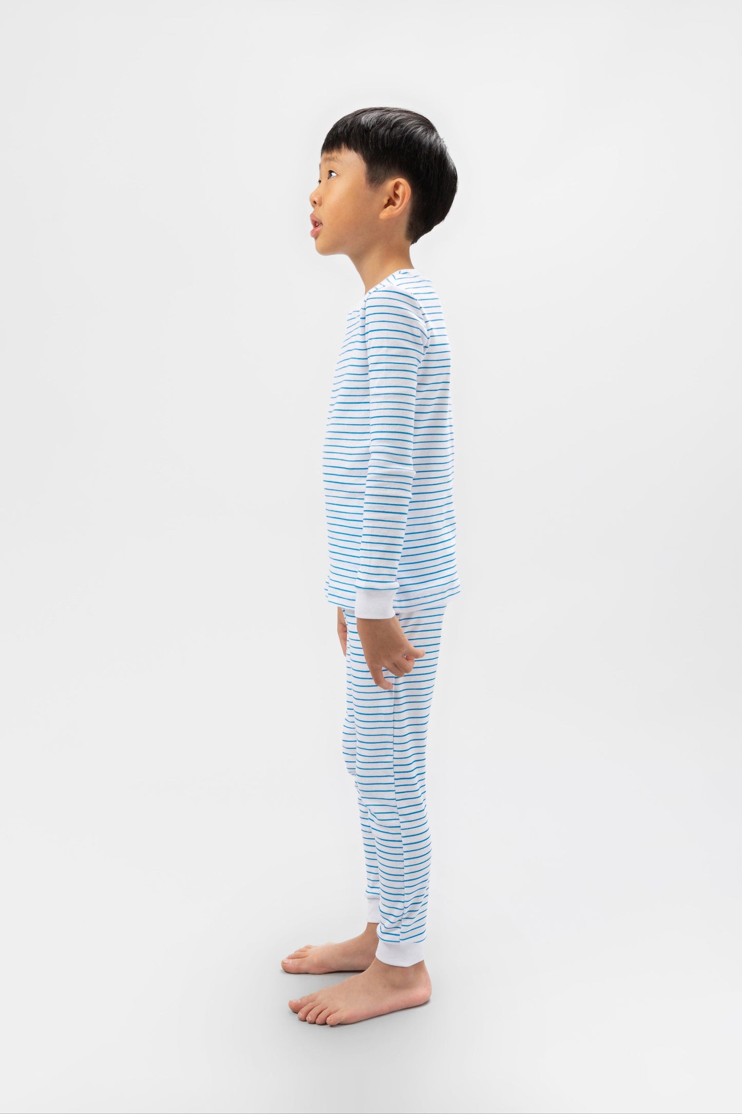 Blue Stripes Organic Cotton Pajama Set