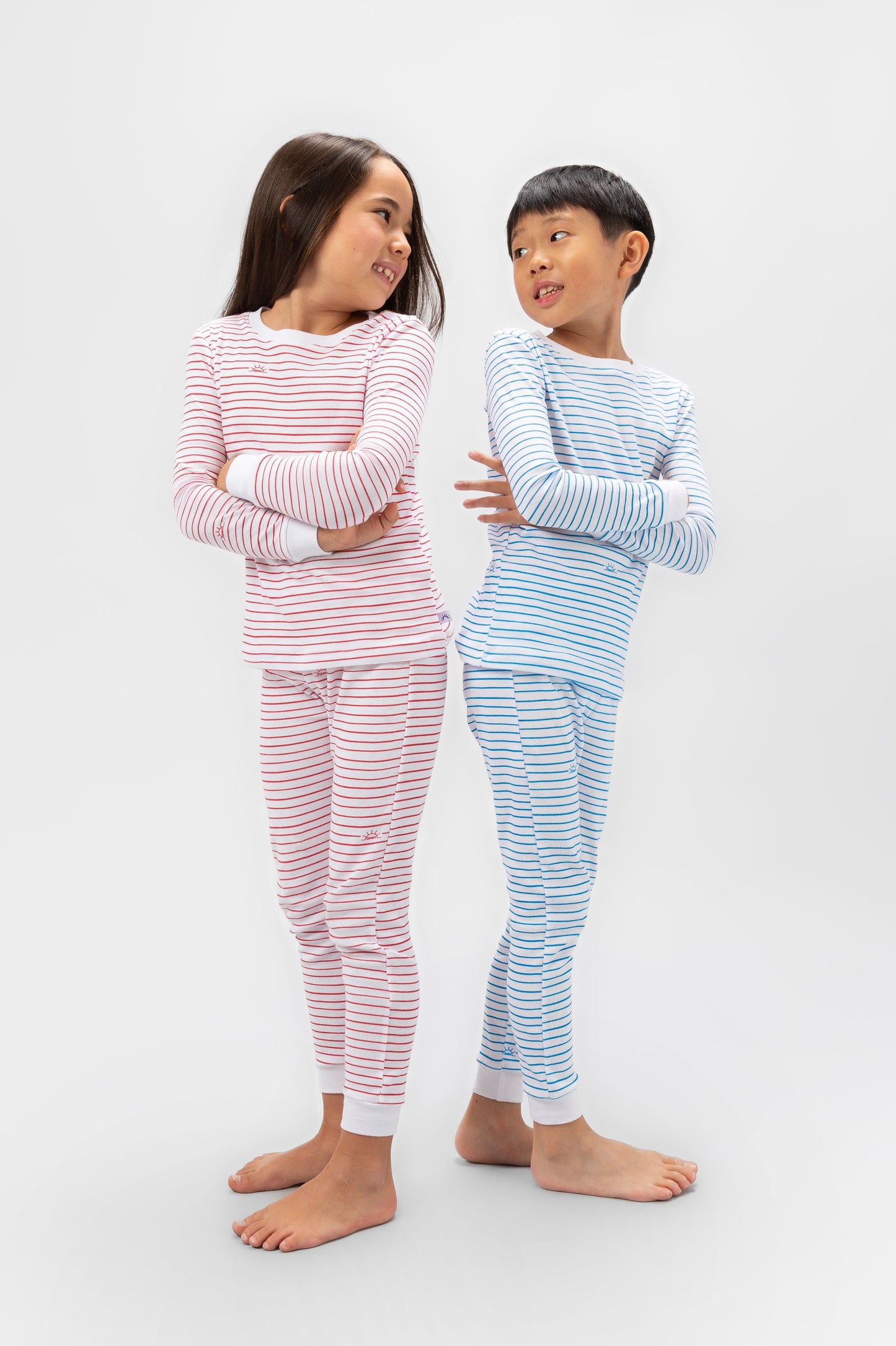 Blue Stripes Organic Cotton Pajama Set