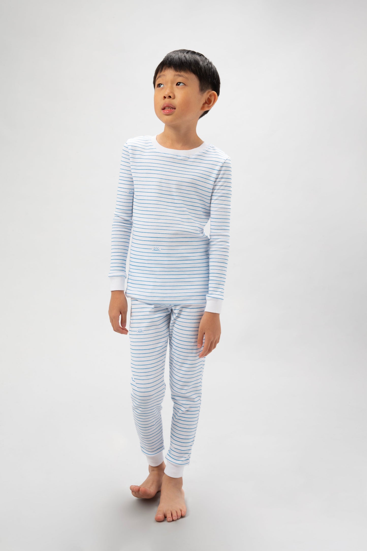 Blue Stripes Organic Cotton Pajama Set